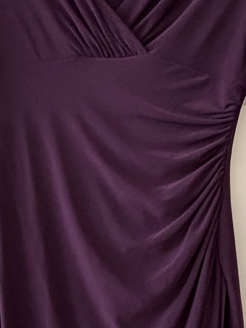 LAUREN RALPH LAUREN Side Ruched Sheath Dress - Purple Size 2 - Picture 6 of 11